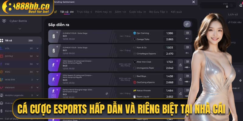 Cá Cược Esports Hấp Dẫn Và Riêng Biệt Tại Nhà Cái