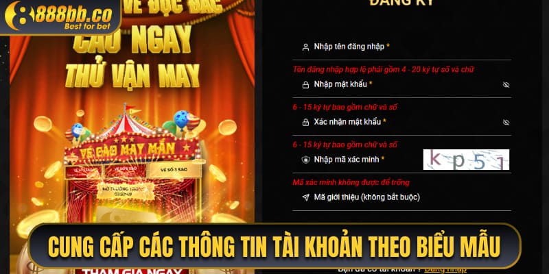 Cung Cấp Các Thông Tin Tài Khoản Theo Biểu Mẫu