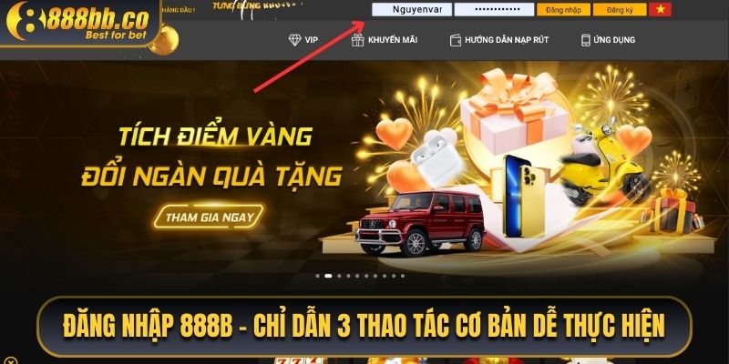 Đăng Nhập 888B - Chỉ Dẫn 3 Thao Tác Cơ Bản Dễ Thực