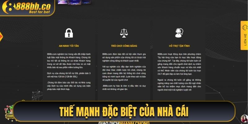 Thế Mạnh Đặc Biệt Của Nhà Cái