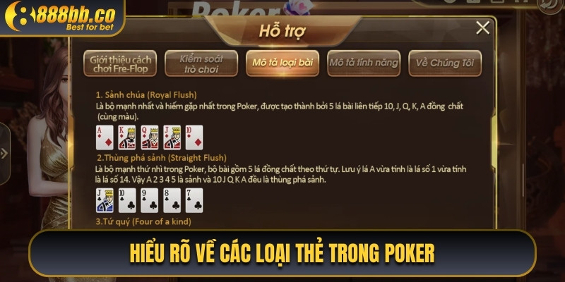 Hiểu Rõ Về Các Loại Thẻ Trong Poker