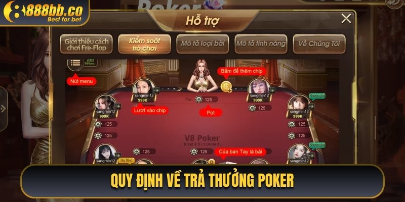 Quy Định Về Trả Thưởng Poker